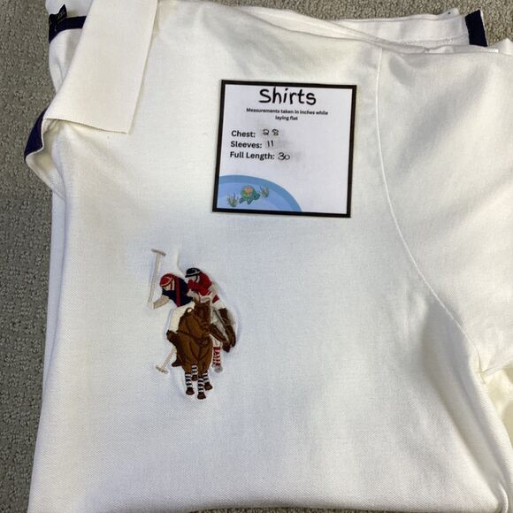 U.S. Polo Assn. White Polo Shirt Number 3 Size XXL Menswear Casual Short Sleeve - Picture 5 of 5